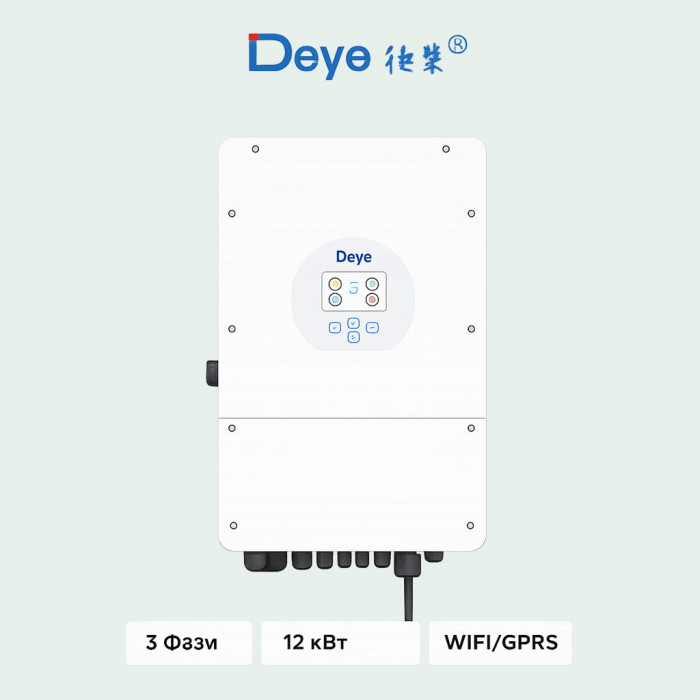 Гібридний інвертор Deye SUN-12K-SG05LP3-EU-SM2 12 кВт — 3 фази
