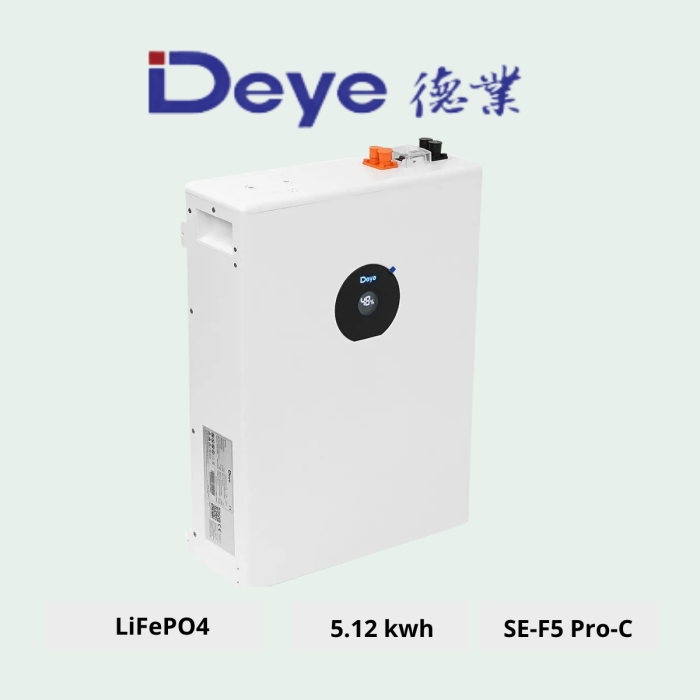 Акумуляторна батарея DEYE SE-F5 Pro LiFePO4 LV 51.2v 100AH 5.12kwh (SE-F5 Pro-C) 