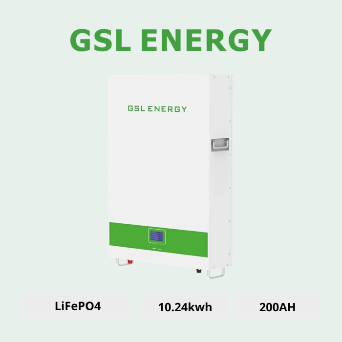 Акумуляторна батарея GSL 51.2v 200AH 10.24kwh lifepo4 (GSL051200AB-GBP2)